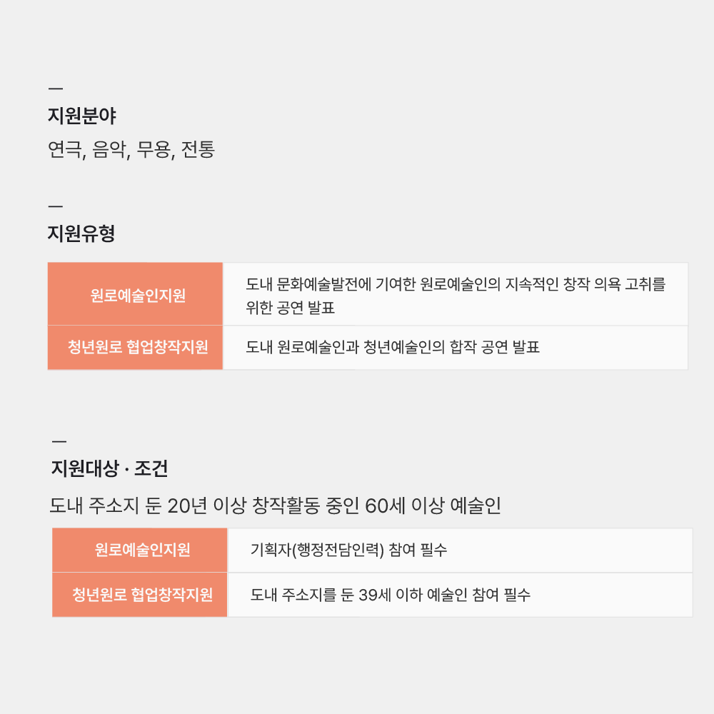 2024 강원문화재단 문화예술지원 공모사업_원로예술인지원 2차 안내 이미지 2
